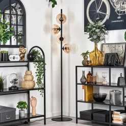 Lampadaire - Verre 15 cm Gastor Ambre, Clair, 4 lumières