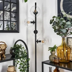 Lampadaire - Verre 15 cm Gastor Clair, 4 lumières