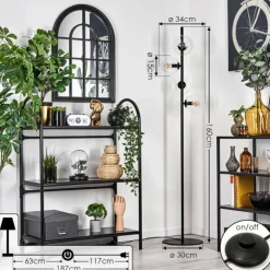 Lampadaire - Verre 15 cm Gastor Clair, 4 lumières