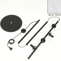 Lampadaire - Verre 15 cm Gastor Clair, 4 lumières