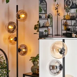 Lampadaire - Verre 15 cm Gastor Ambre, Clair, Fumé, 4 lumières