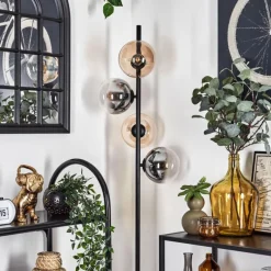Lampadaire - Verre 15 cm Gastor Ambre, Clair, Fumé, 4 lumières