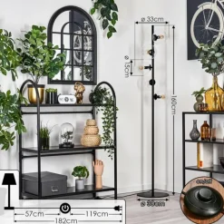 Lampadaire - Verre 15 cm Gastor Clair, 5 lumières