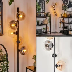 Lampadaire - Verre 15 cm Gastor Ambre, Clair, Fumé, 5 lumières