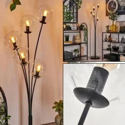 Lampadaire - Verre 15 cm Gastor Clair, 5 lumières