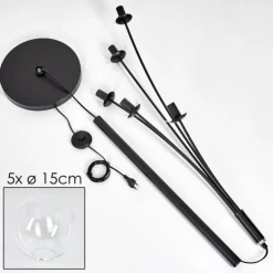 Lampadaire - Verre 15 cm Gastor Clair, 5 lumières