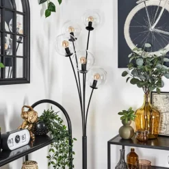 Lampadaire - Verre 15 cm Gastor Clair, 5 lumières