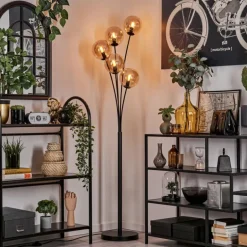 Lampadaire - Verre 15 cm Gastor Ambre, 5 lumières