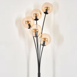 Lampadaire - Verre 15 cm Gastor Ambre, 5 lumières