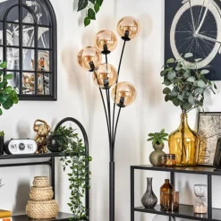Lampadaire - Verre 15 cm Gastor Ambre, 5 lumières