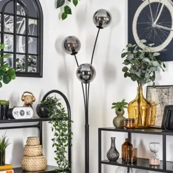 Lampadaire - Verre 15 cm Gastor Fumé, 3 lumières