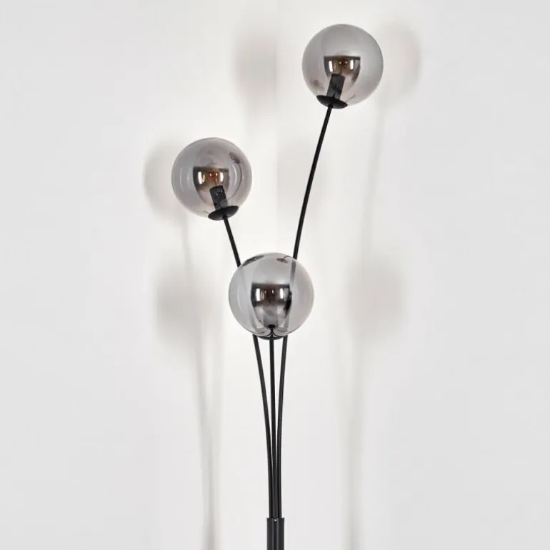 Lampadaire - Verre 15 cm Gastor Fumé, 3 lumières