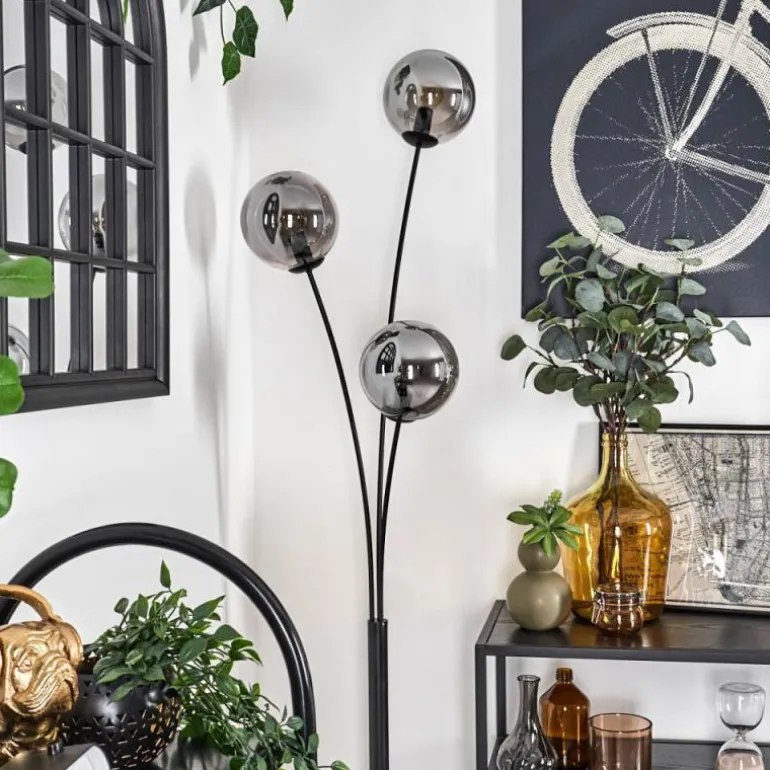 Lampadaire - Verre 15 cm Gastor Fumé, 3 lumières