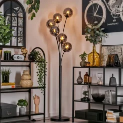 Lampadaire - Verre 15 cm Gastor Fumé, 6 lumières