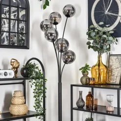 Lampadaire - Verre 15 cm Gastor Fumé, 6 lumières