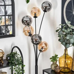 Lampadaire - Verre 15 cm Gastor Ambre, Fumé, 6 lumières