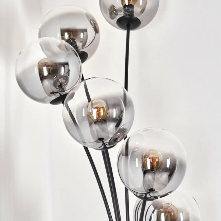 Lampadaire - Verre 15 cm Gastor Clair, Fumé, 6 lumières