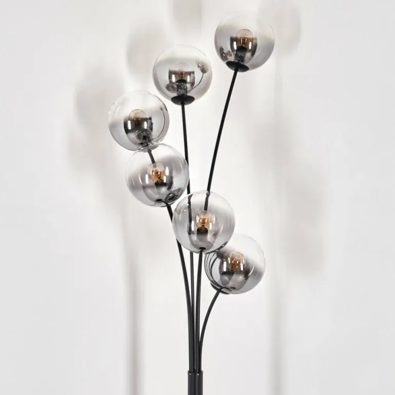 Lampadaire - Verre 15 cm Gastor Clair, Fumé, 6 lumières