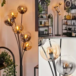 Lampadaire - Verre 15 cm Gastor Ambre, Clair, Fumé, 6 lumières