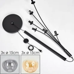 Lampadaire - Verre 15 cm Gastor Ambre, Clair, Fumé, 6 lumières