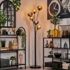 Lampadaire - Verre 15 cm Gastor Ambre, Clair, Fumé, 6 lumières