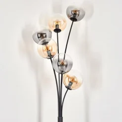 Lampadaire - Verre 15 cm Gastor Ambre, Clair, Fumé, 6 lumières