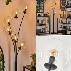 Lampadaire - Verre 15 cm Gastor Clair, 6 lumières