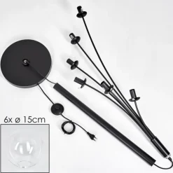 Lampadaire - Verre 15 cm Gastor Clair, 6 lumières