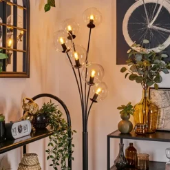 Lampadaire - Verre 15 cm Gastor Clair, 6 lumières
