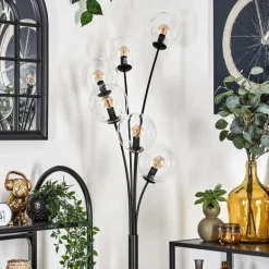 Lampadaire - Verre 15 cm Gastor Clair, 6 lumières