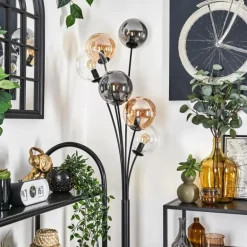 Lampadaire - Verre 15 cm Gastor Ambre, Clair, Fumé, 6 lumières