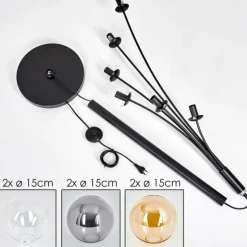 Lampadaire - Verre 15 cm Gastor Ambre, Clair, Fumé, 6 lumières