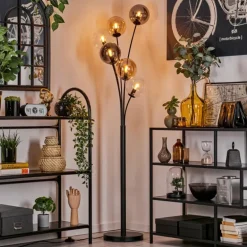 Lampadaire - Verre 15 cm Gastor Ambre, Clair, Fumé, 6 lumières