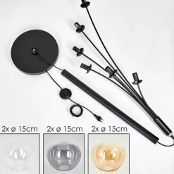 Lampadaire - Verre 15 cm Gastor Ambre, Clair, Fumé, 6 lumières