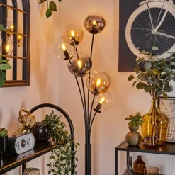 Lampadaire - Verre 15 cm Gastor Ambre, Clair, Fumé, 6 lumières