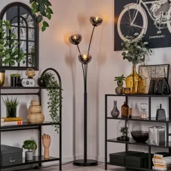 Lampadaire - Verre 15 cm Gastor Clair, Fumé, 3 lumières