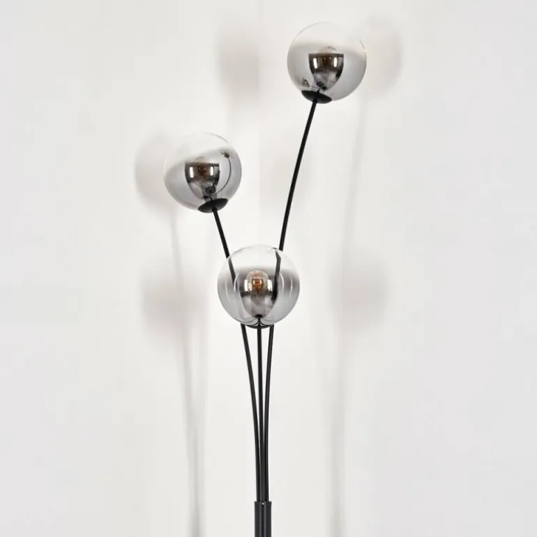 Lampadaire - Verre 15 cm Gastor Clair, Fumé, 3 lumières