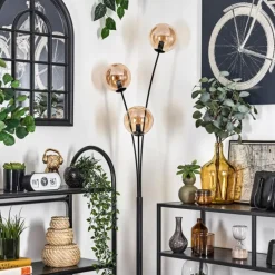 Lampadaire - Verre 15 cm Gastor Ambre, 3 lumières