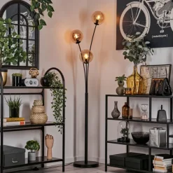 Lampadaire - Verre 15 cm Gastor Ambre, 3 lumières