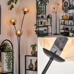 Lampadaire - Verre 15 cm Gastor Ambre, Clair, 3 lumières