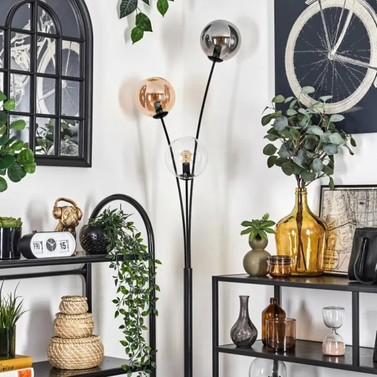 Lampadaire - Verre 15 cm Gastor Ambre, Clair, Fumé, 3 lumières