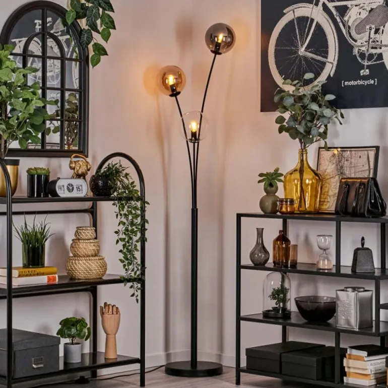 Lampadaire - Verre 15 cm Gastor Ambre, Clair, Fumé, 3 lumières