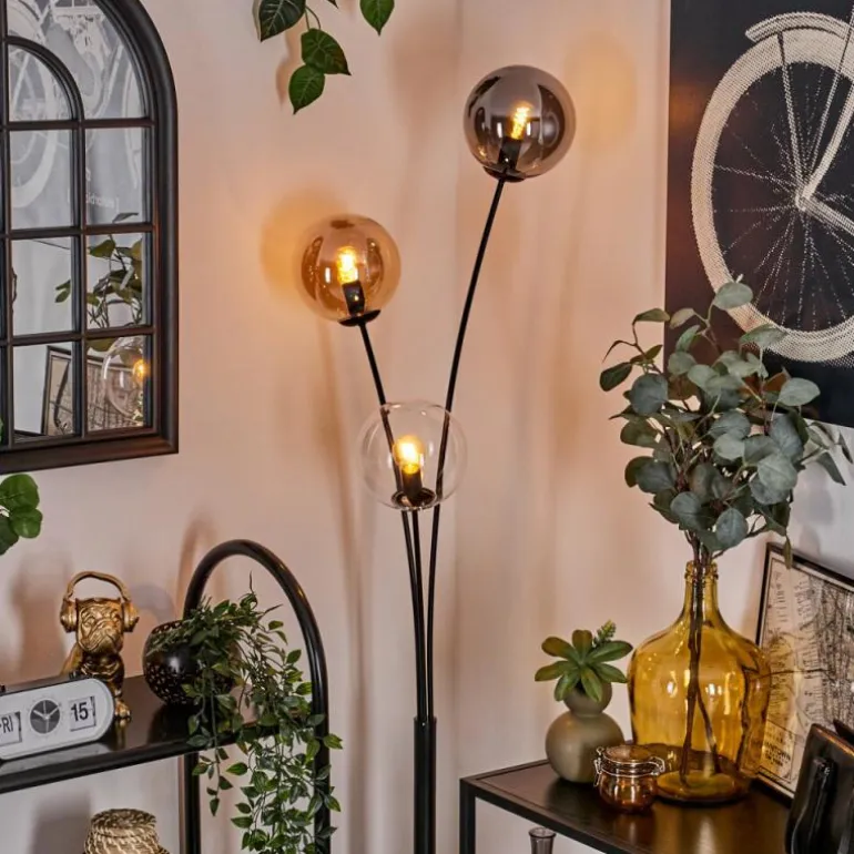 Lampadaire - Verre 15 cm Gastor Ambre, Clair, Fumé, 3 lumières