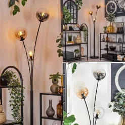 Lampadaire - Verre 15 cm Gastor Ambre, Clair, Fumé, 3 lumières