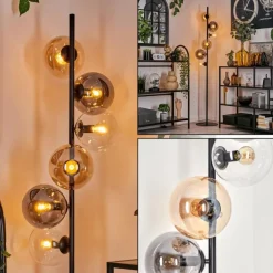 Lampadaire - Verre 15 cm Gastor Ambre, Clair, Fumé, 6 lumières