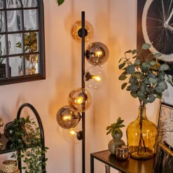 Lampadaire - Verre 15 cm Gastor Ambre, Clair, Fumé, 6 lumières