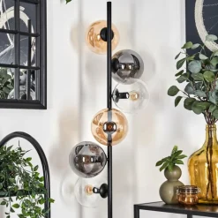 Lampadaire - Verre 15 cm Gastor Ambre, Clair, Fumé, 6 lumières