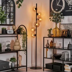 Lampadaire - Verre 15 cm Gastor Ambre, Clair, 6 lumières