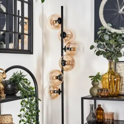 Lampadaire - Verre 15 cm Gastor Ambre, Clair, 6 lumières
