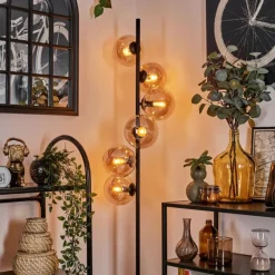 Lampadaire - Verre 15 cm Gastor Ambre, 6 lumières